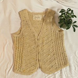 Anthropologie Cropped Knit Sweater Vest